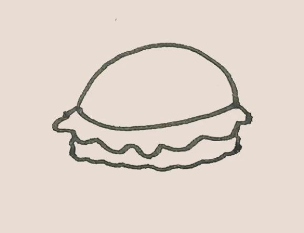 Simple drawing of burger