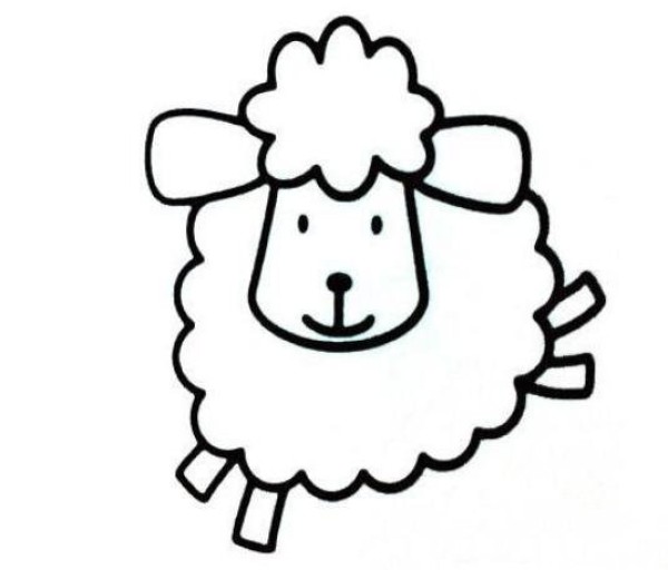 Little sheep simple strokes