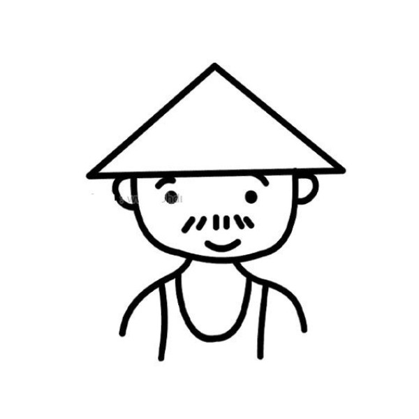 Simple sketch of farmer uncles avatar