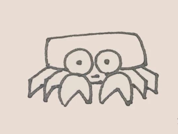 Simple drawing of hermit crab