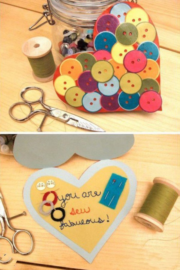 New Years Card Making: DIY Button Greeting Card Making!