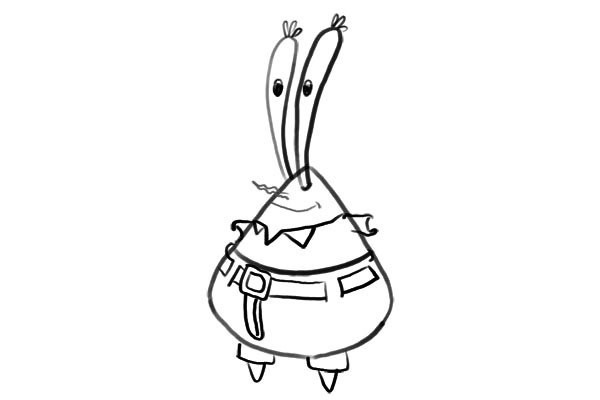 How to draw Mr. Krabs in SpongeBob SquarePants