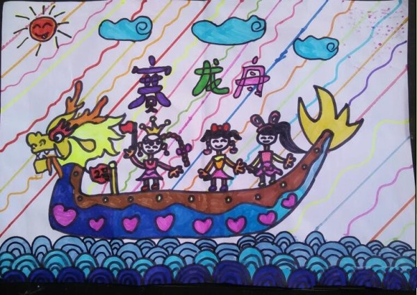 Dragon boat race champion shares simple Dragon Boat Festival drawings