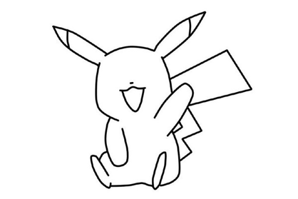 Simple drawing tutorial, step by step drawing of Pikachu