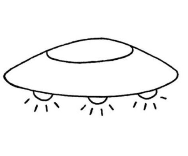 How to draw a simple flying saucer