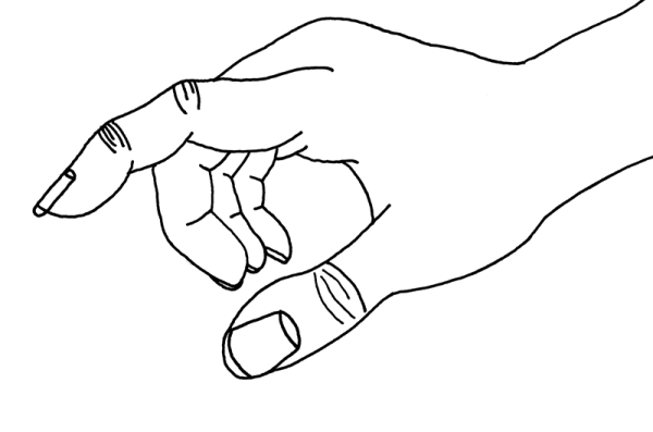 Simple drawing method of hands