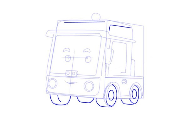 Police car Perlebenny simple drawing