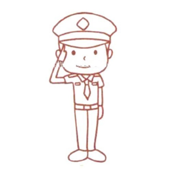 Traffic police simple drawing tutorial