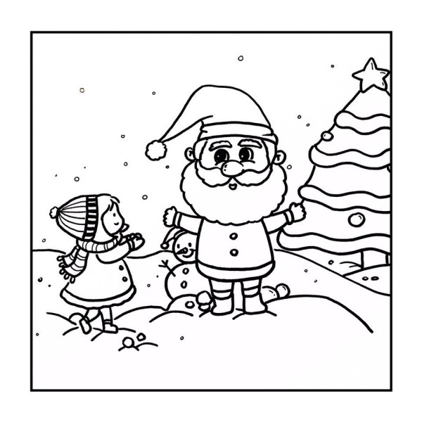 Christmas childrens drawing