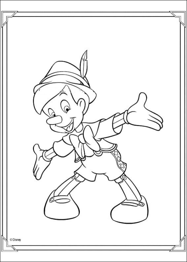 Pinocchio simple drawing picture 1