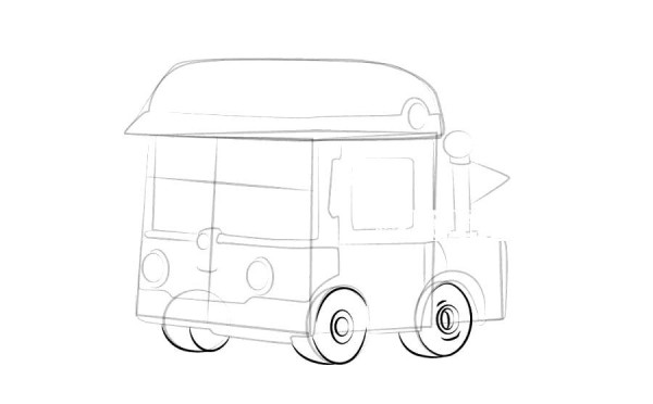 Police car Peri Ludi simple drawing