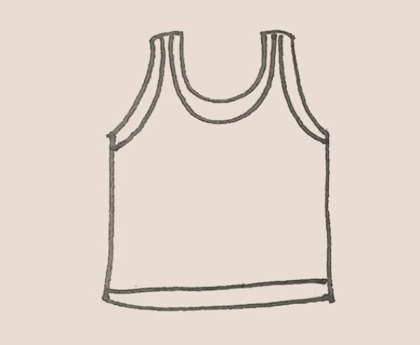 Simple drawing of vest