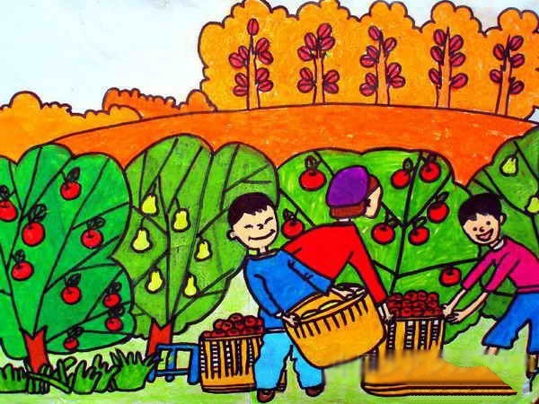 The joy of harvest, childrens paintings about autumn