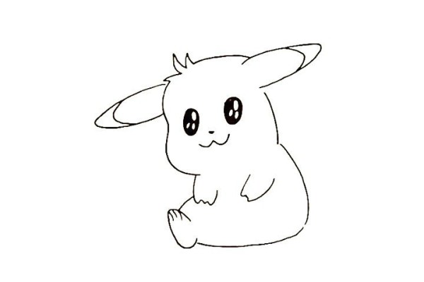 How to draw Pikachu in simple strokes