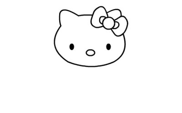 Simple and beautiful simple drawing Kitty cat