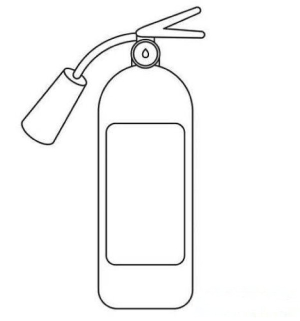 How to draw a cartoon fire extinguisher