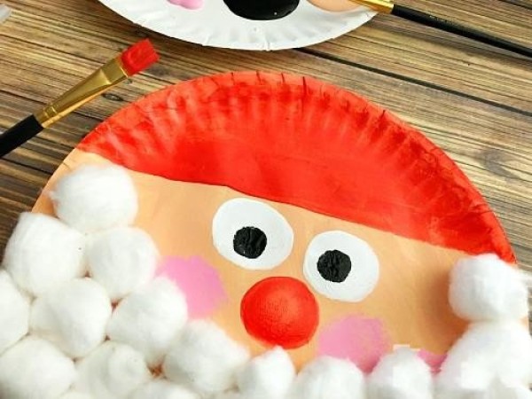 Cake Paper Plate to Make Santa Claus