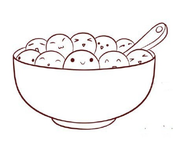 Drawing glutinous rice balls for Lantern Festival