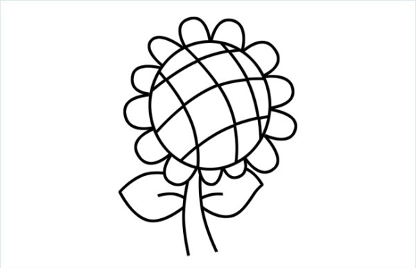 How to draw sunflower with simple strokes