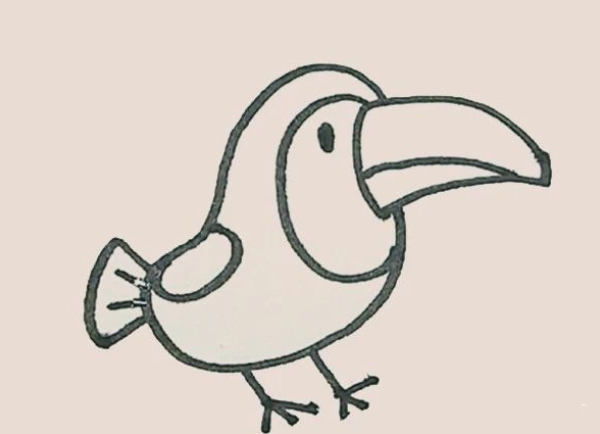 Simple drawing of toucan