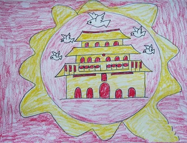 Childrens drawings celebrating the National Day-letting go of hope