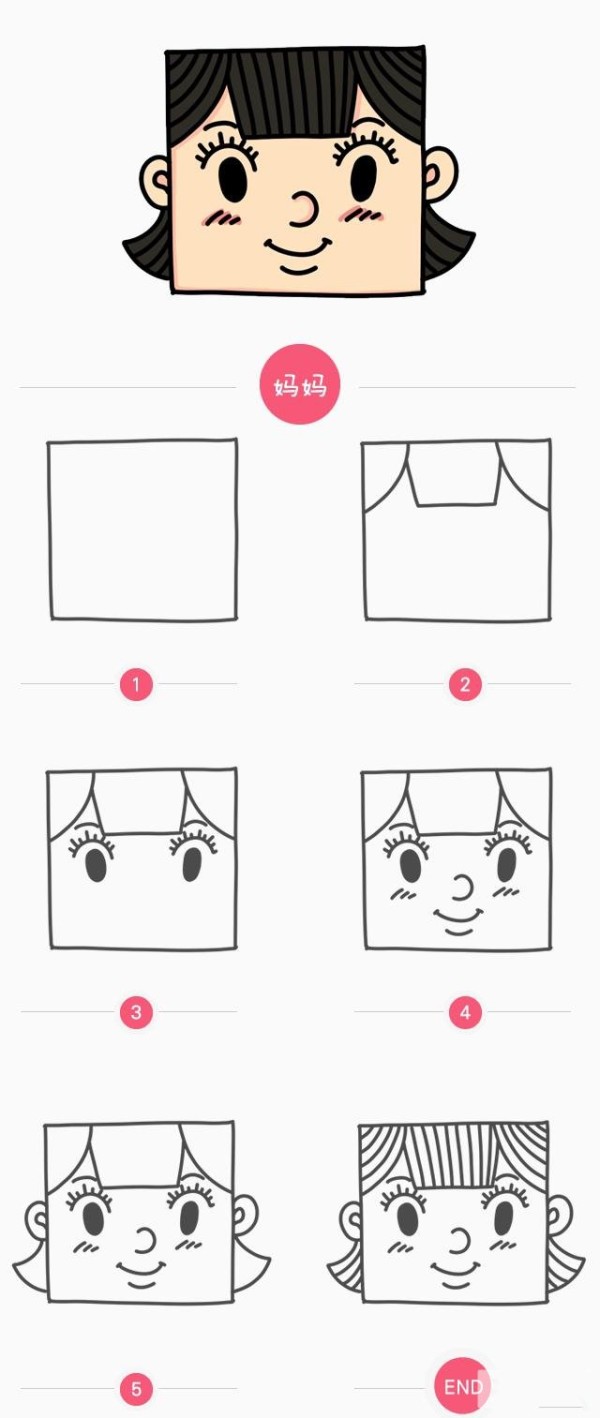 How to draw mothers avatar in simple strokes