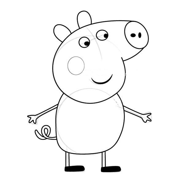 Piggy Peppa Pig Tobias Simple Drawing