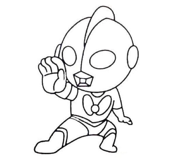 Cute Ultraman simple strokes