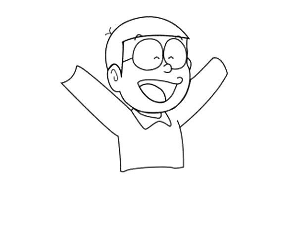 Doraemon animation character Nobita simple drawing