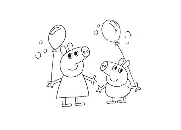 Teach you how to draw Peppa Pig and George