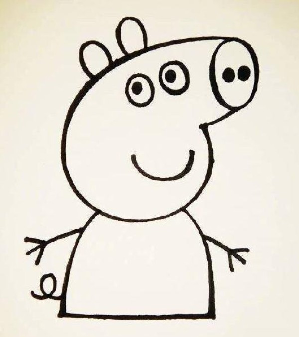 How to draw Peppa Pig with simple drawing steps