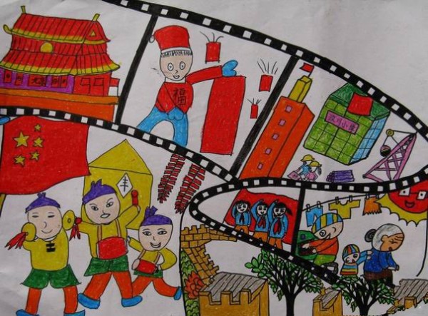 Childrens drawings of Happy Chinese New Year