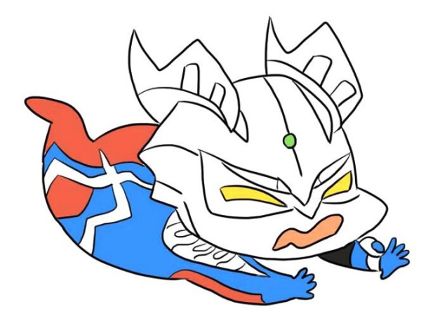 Cute Q version of Ultraman Saiga