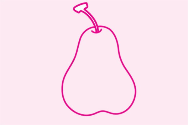 Refreshing and delicious fragrant pear simple drawing