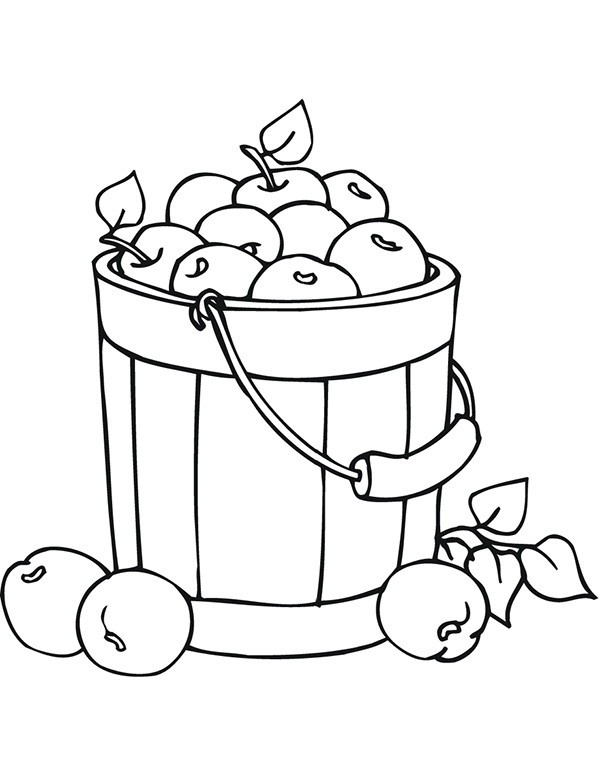 How to draw a basket of apples