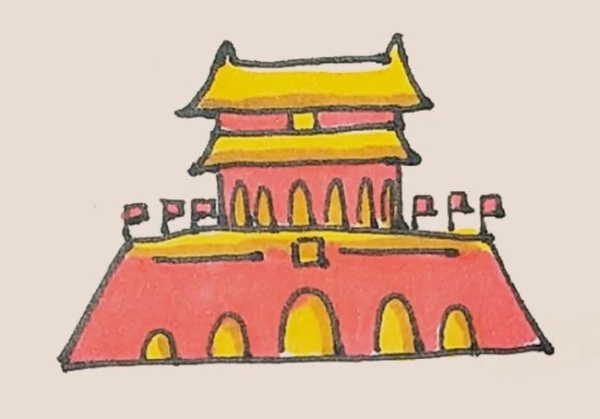 Simple drawing of Tiananmen