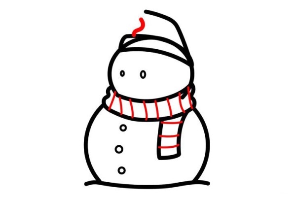 How to draw a snowman with simple strokes