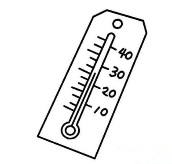 Childrens thermometer simple strokes