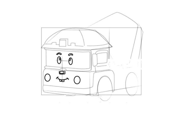 Police car Perry Mickey simple drawing