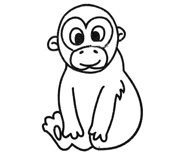 Cute orangutan simple drawing pictures