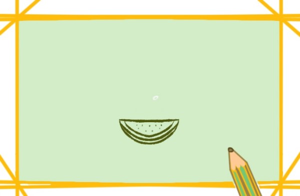 Simple drawing of summer watermelon that you can learn instantly