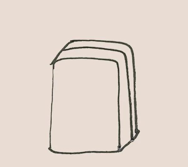 Simple drawing of suitcase