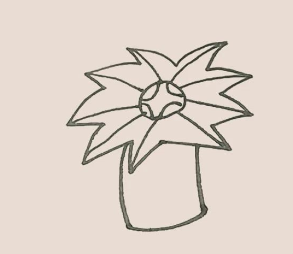 Simple drawing of sea anemone