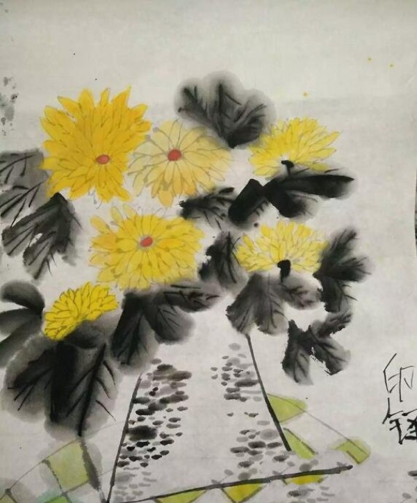 Appreciation of chrysanthemums in Chinese paintings of chrysanthemums during the Double Ninth Festival