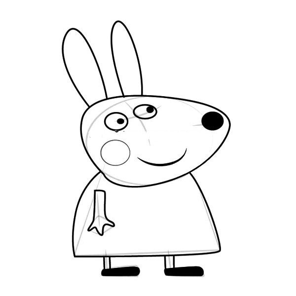 Peppa Pig and Rachel Rabbit Simple Drawing