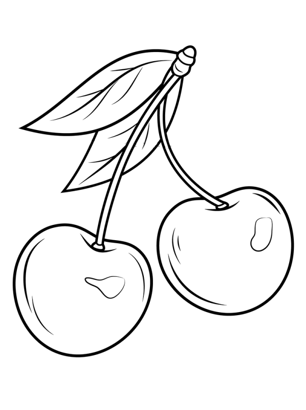 How to draw two cherries