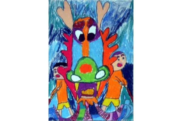 Happy Festival Childrens Painting-Dragon Boat Race