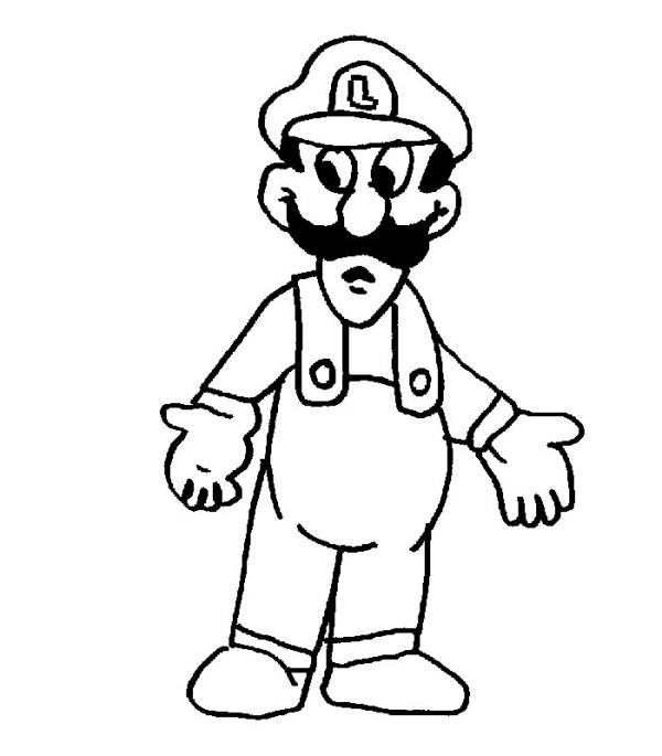 Mario simple strokes pictures