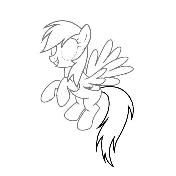 My little pony rainbow daisy simple drawing