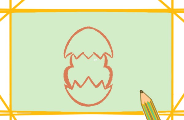 Simple drawing of hatched chicks